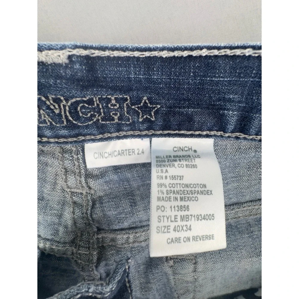 Cinch Carter 2.4 Men Relaxed Bootcut Jeans Blue Medium Wash 40x34 MB71934005